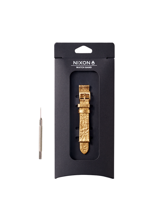 16mm Pineapple Leather Band Gold Foil