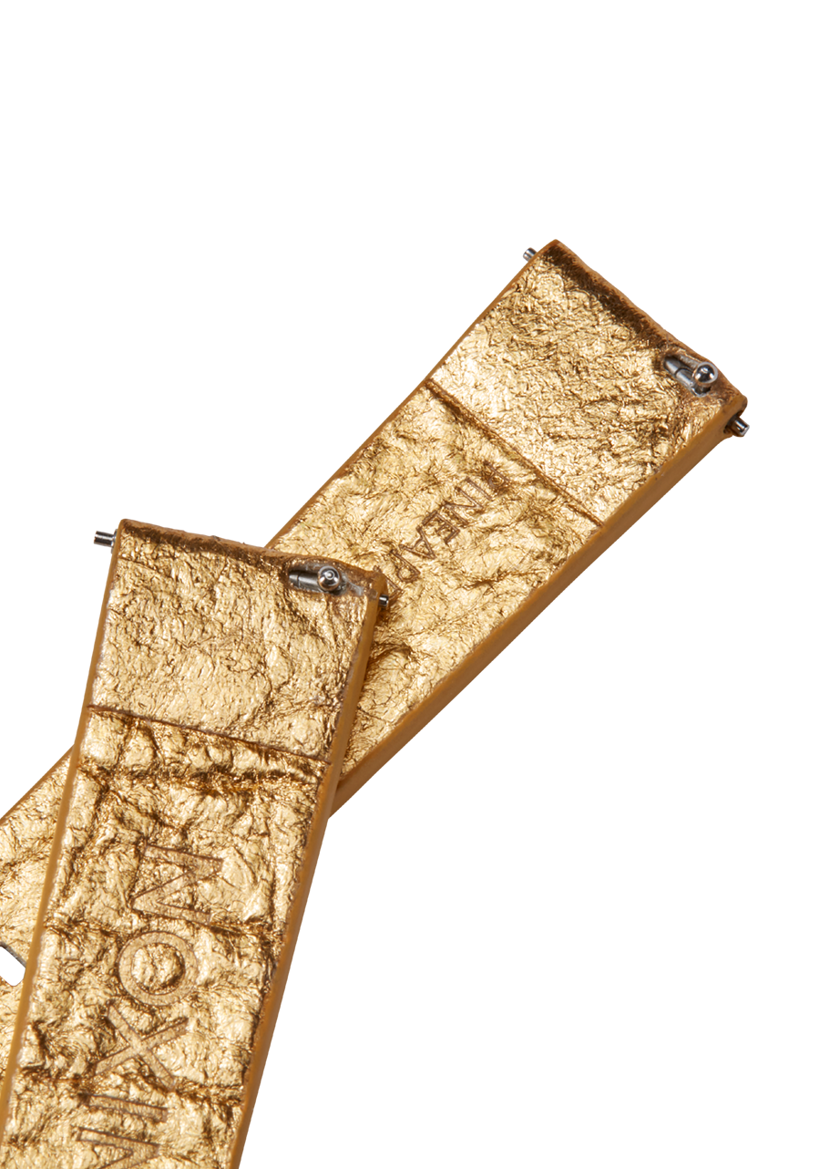 16mm Pineapple Leather Band Gold Foil View 4