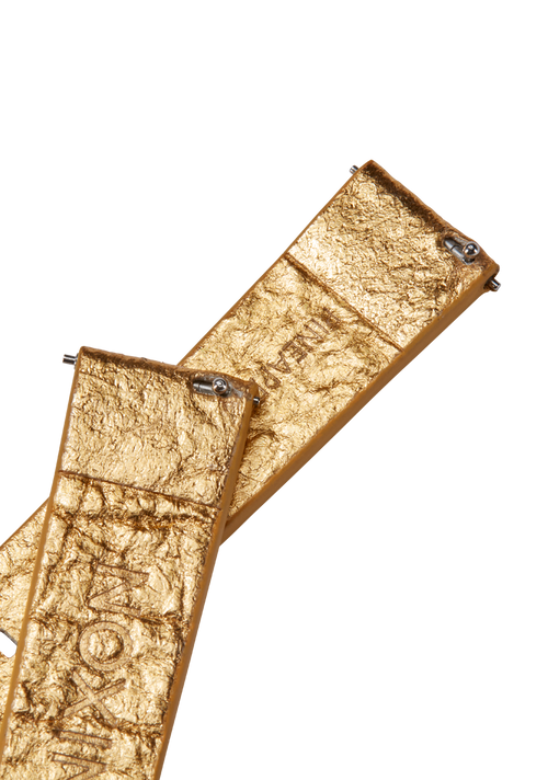 16mm Pineapple Leather Band Gold Foil