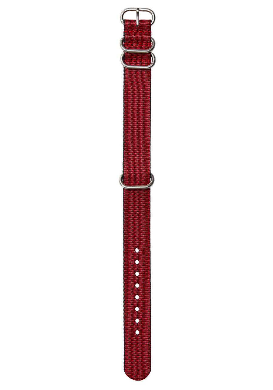 20mm One Piece #TIDE Recycled PET Strap Red / Black View 1