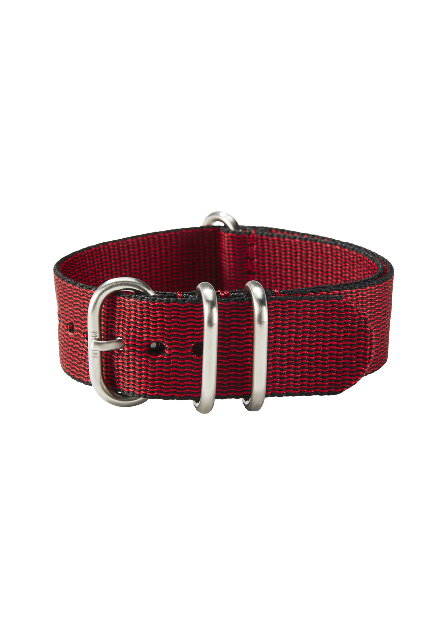 20mm One Piece #TIDE Recycled PET Strap Red / Black View 2