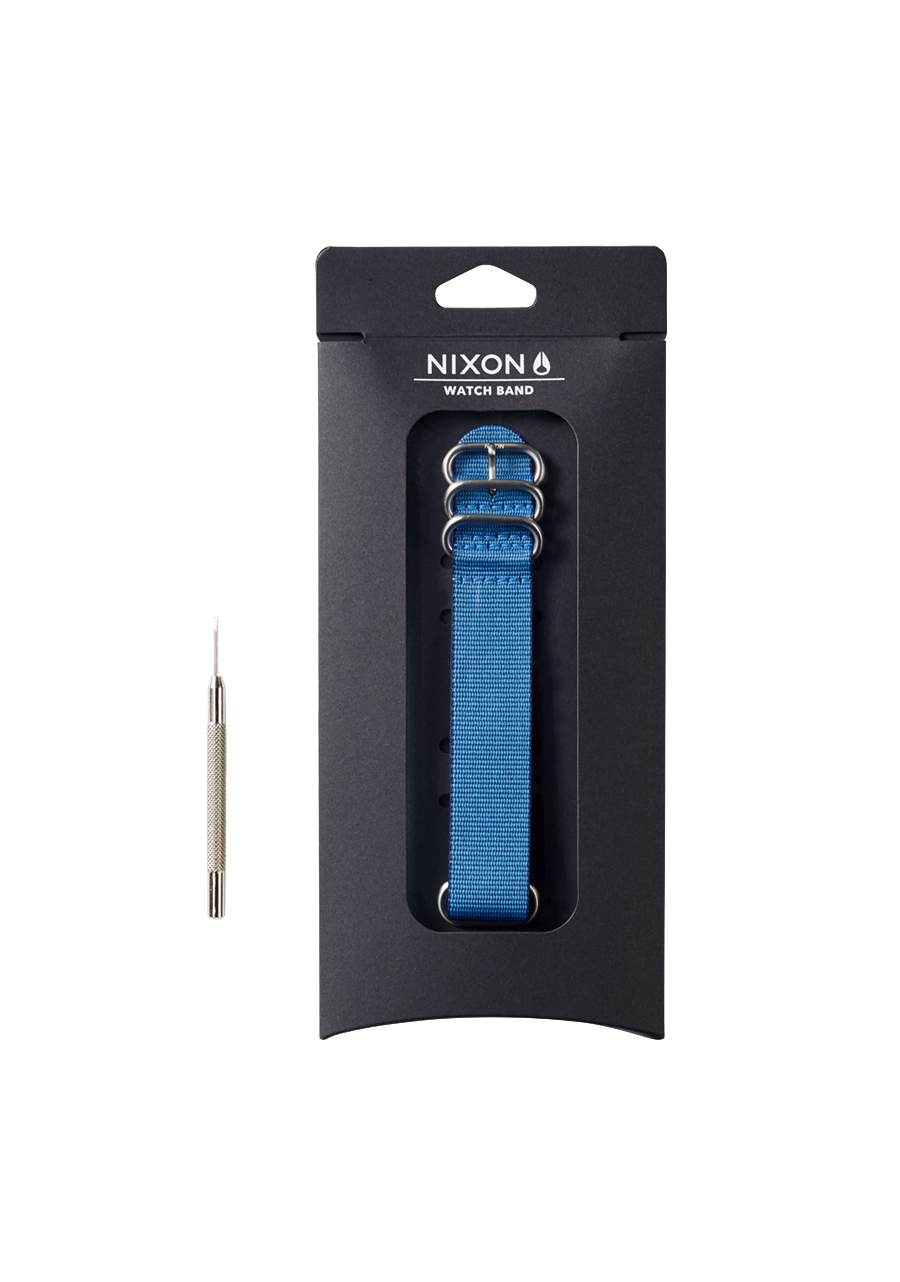 20mm One Piece FKM Rubber Strap Ocean Blue View 3
