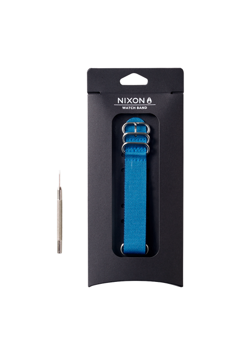 20mm One Piece FKM Rubber Strap Ocean Blue