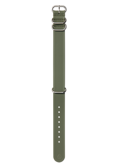 20mm One Piece FKM Rubber Strap Olive