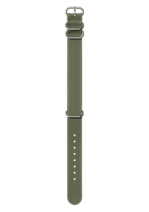 20mm One Piece FKM Rubber Strap Olive