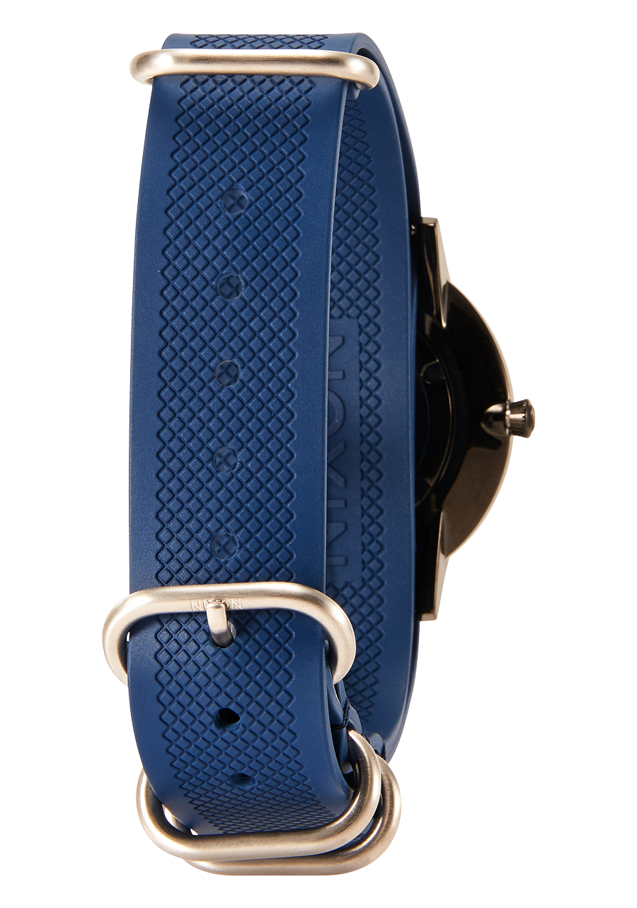 20mm One Piece FKM Rubber Strap Navy / Blue View 5