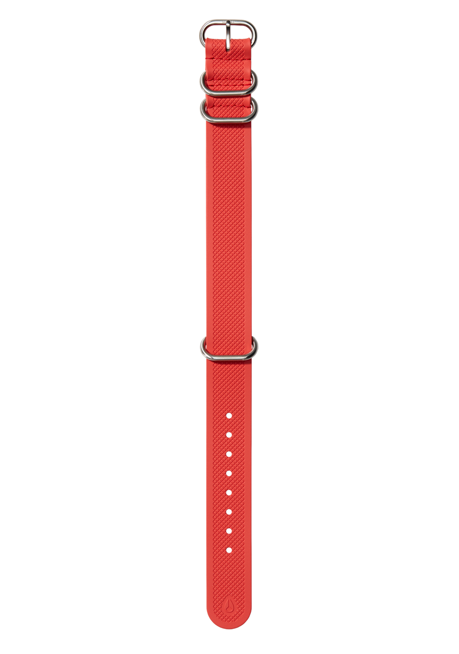 20mm One Piece FKM Rubber Strap Fire View 1