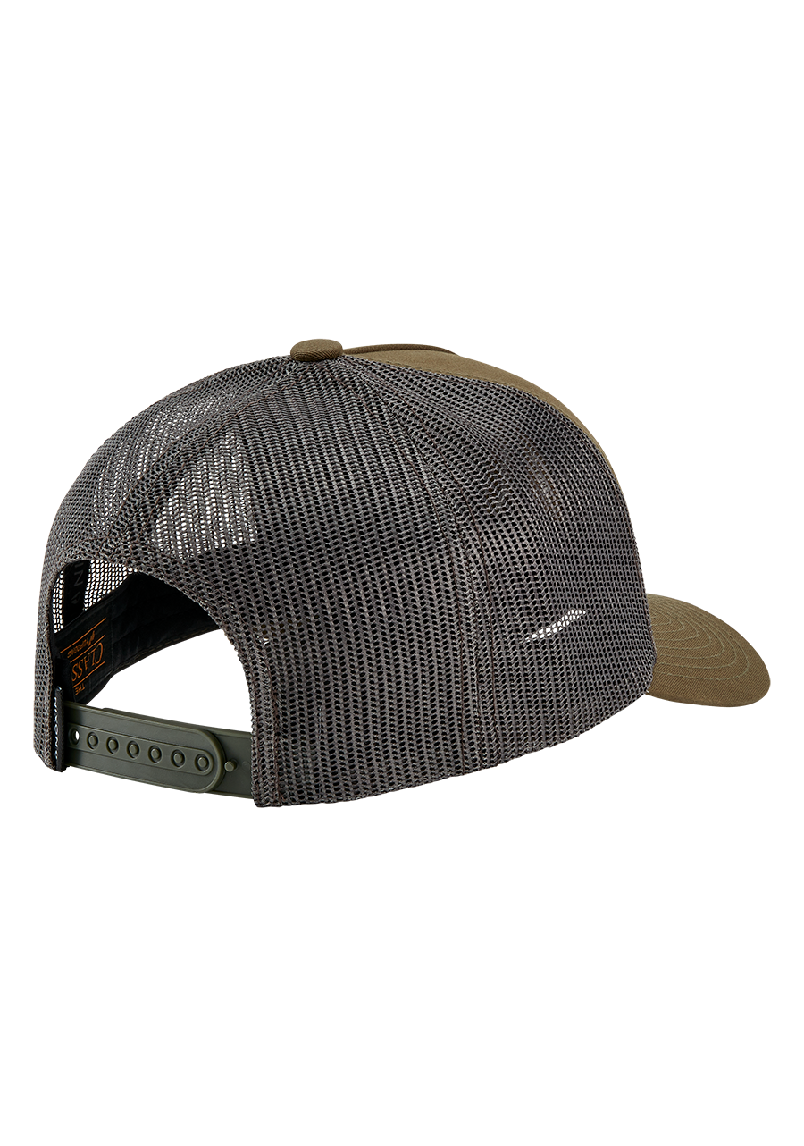 Iconed Trucker Hat Dark Olive View 2