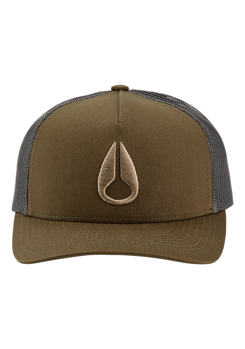Iconed Trucker Hat Dark Olive