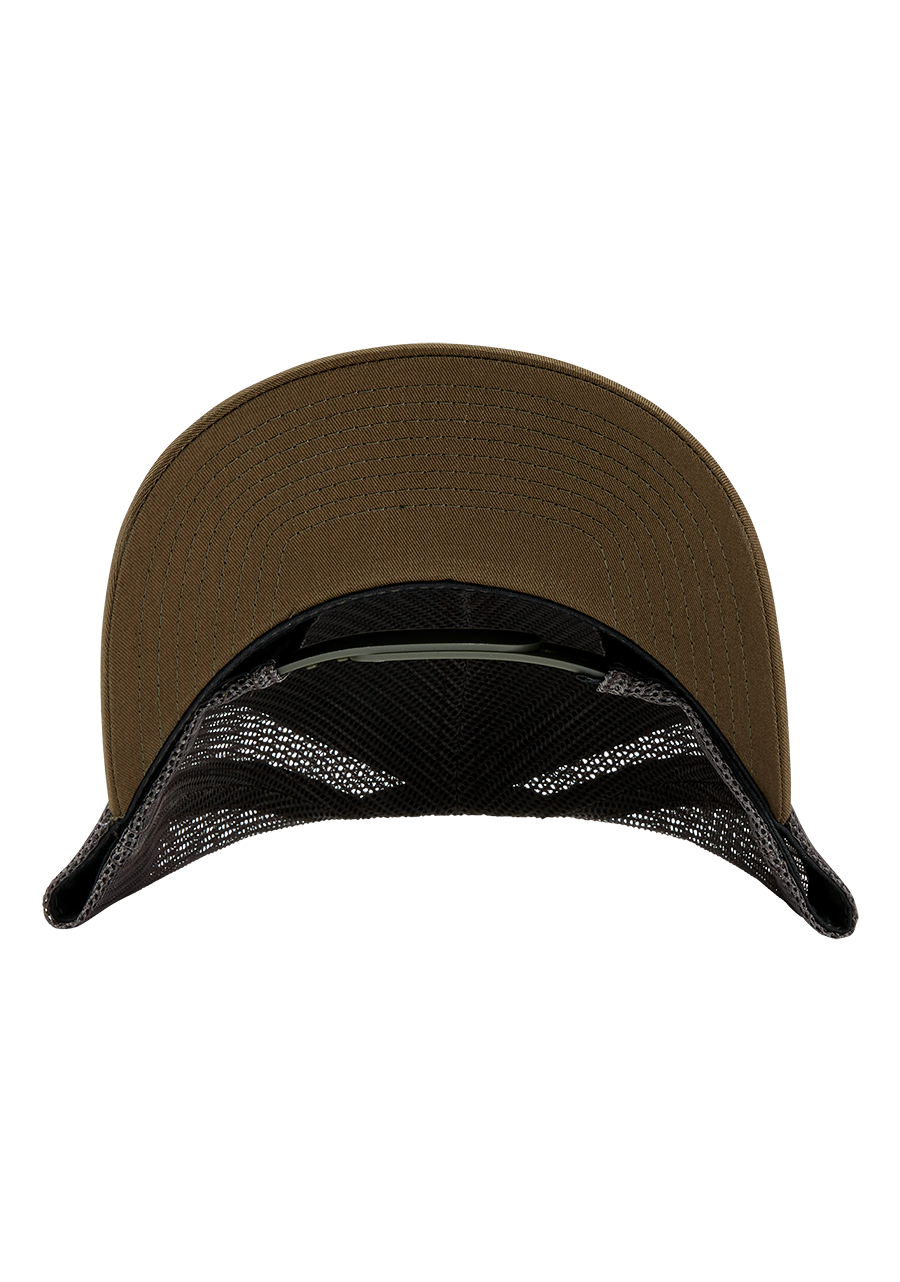 Iconed Trucker Hat Dark Olive View 4