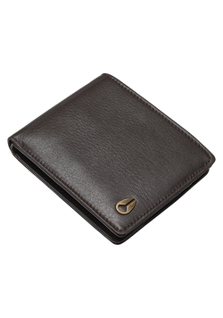Pass Leather Wallet Brown
