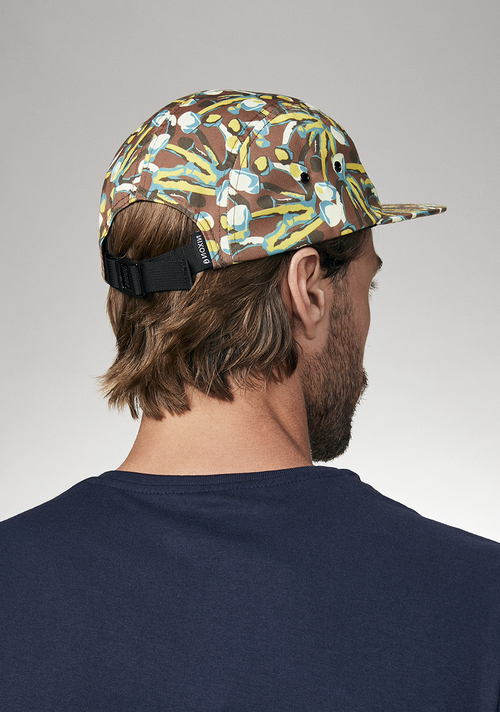Mikey 5 Panel Hat Brown Multi