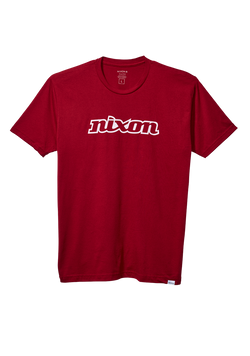OG Script S/S Eco Tee Cardinal / White Small