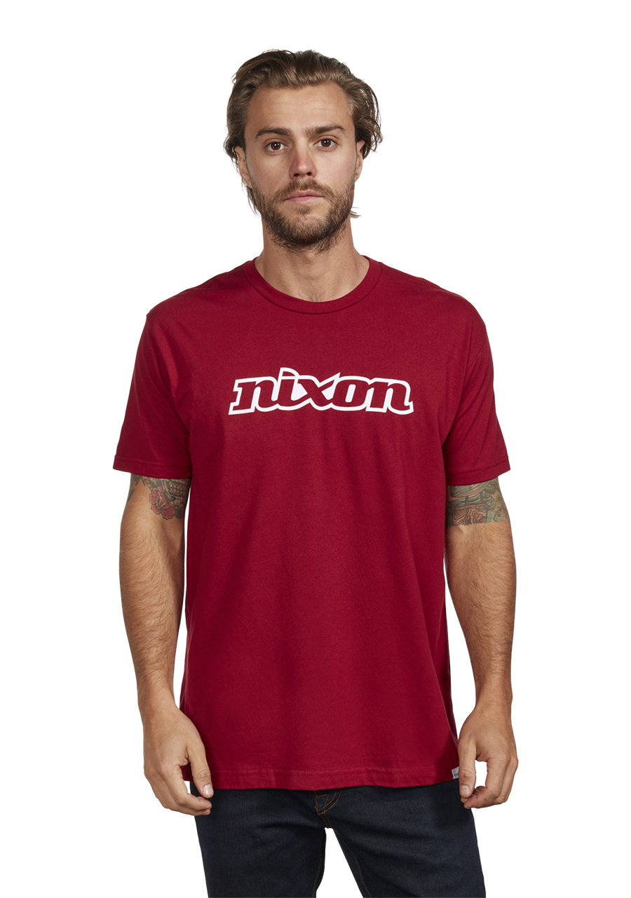 OG Script S/S Eco Tee Cardinal / White Small View 3