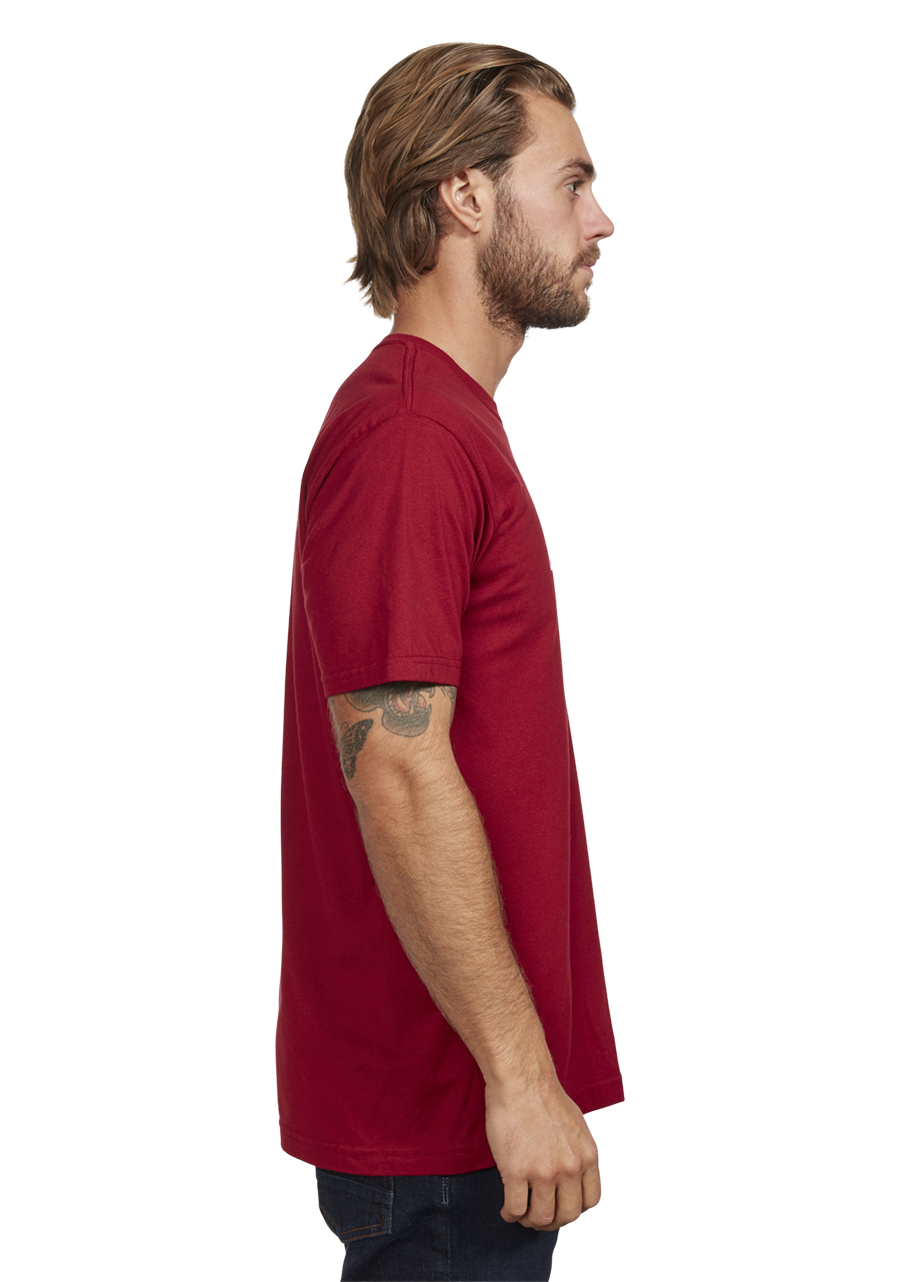 OG Script S/S Eco Tee Cardinal / White Small View 4