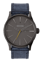 Sentry Leather Gunmetal Navy