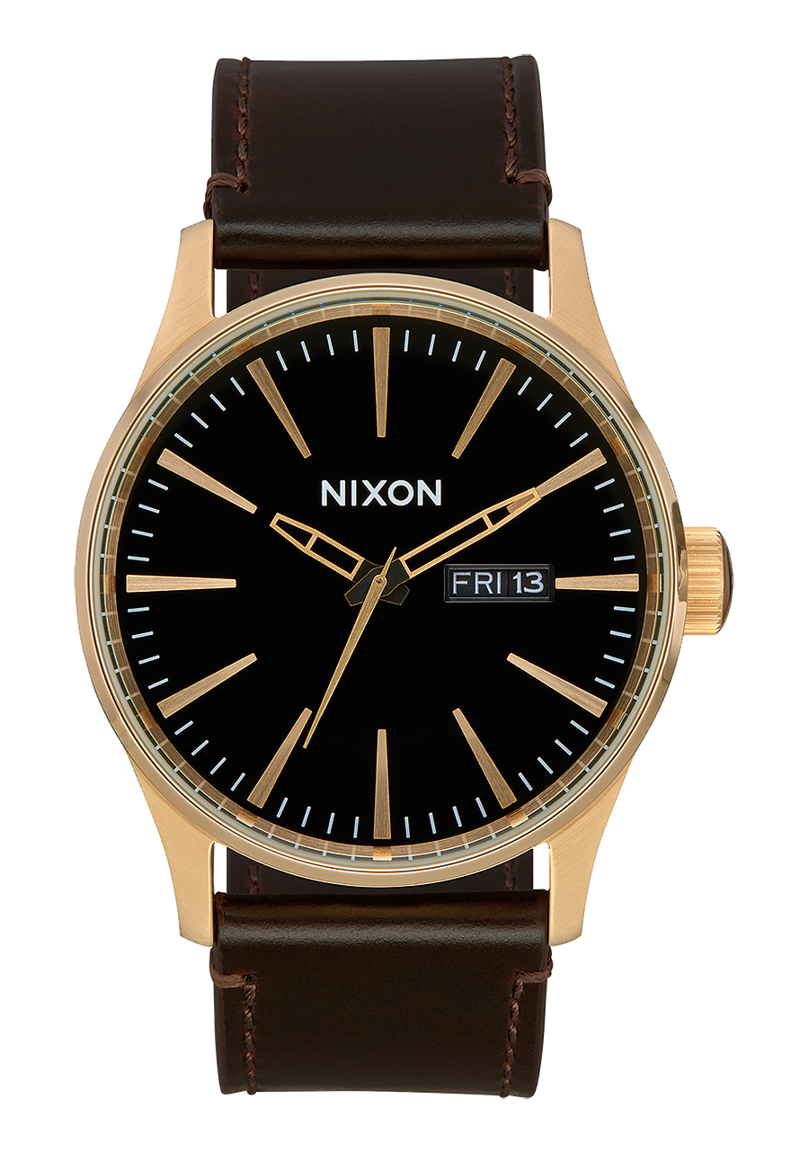 Sentry Leather Gold Black Brown View 1
