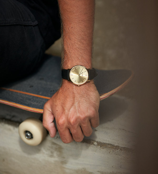 Porter Leather Gunmetal White Brown