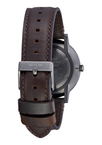 Porter Leather Gunmetal White Brown View 3