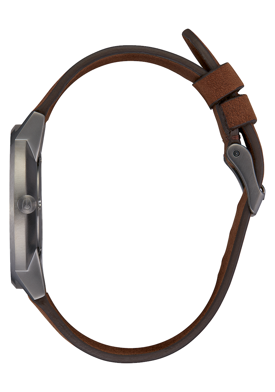 Porter Leather Gunmetal Indigo Brown View 2