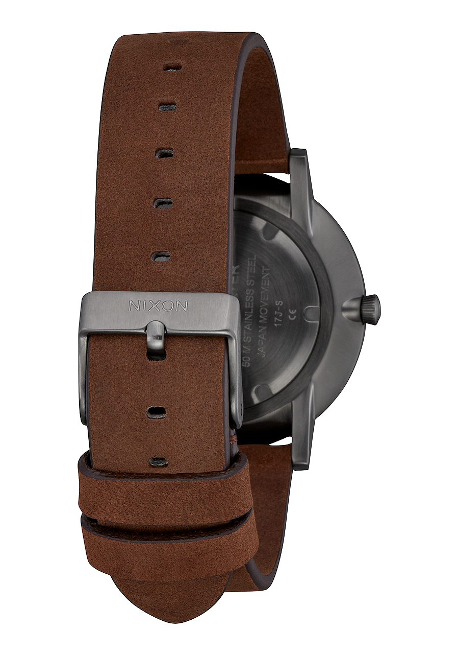 Porter Leather Gunmetal Indigo Brown View 3