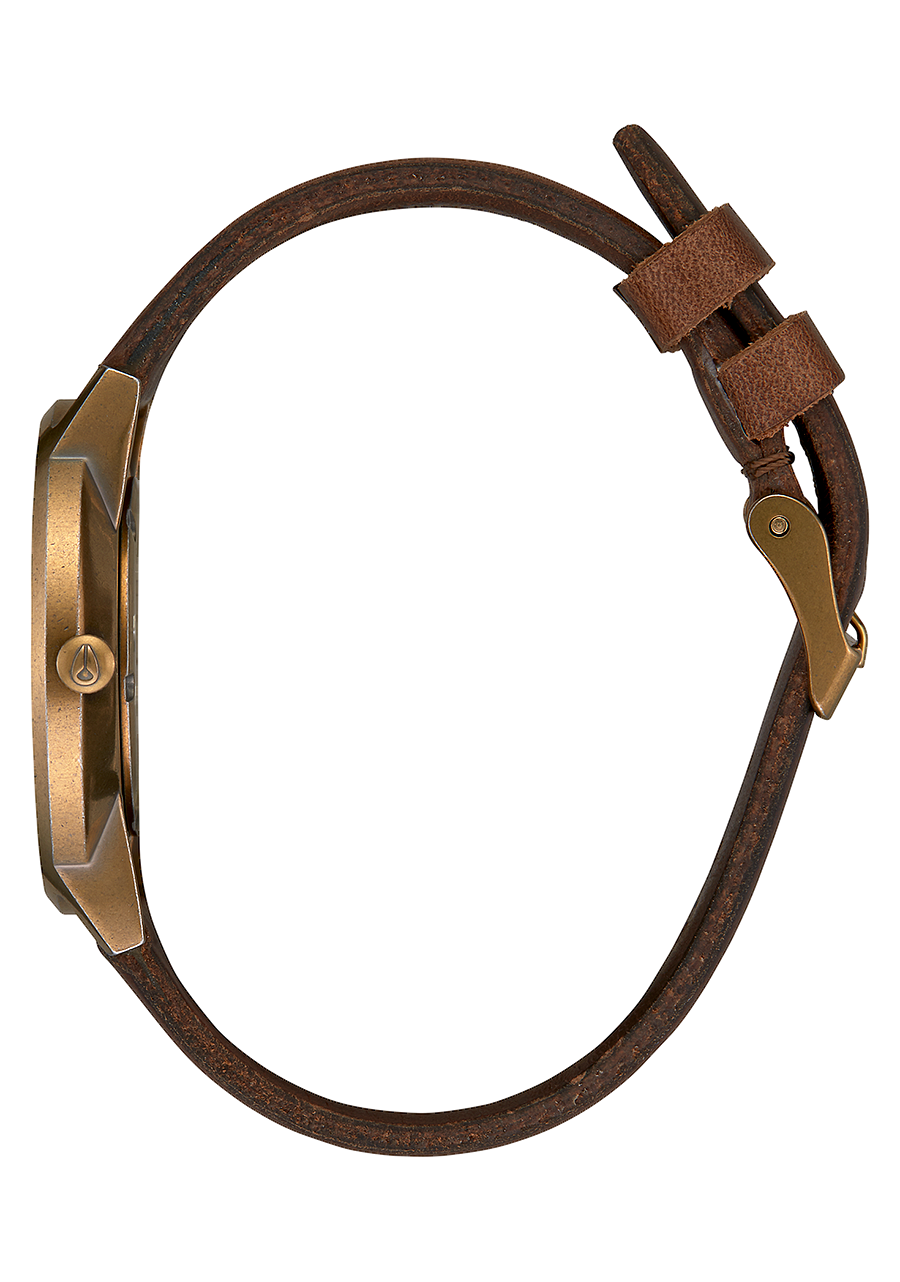 Porter Leather Brass Black Brown View 2