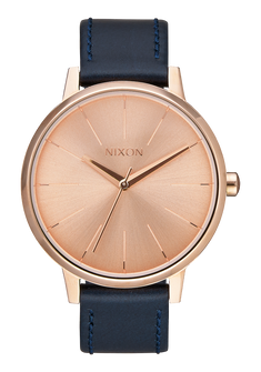 Kensington Leather Rose Gold Navy
