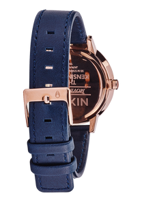 Kensington Leather Rose Gold Navy View 3