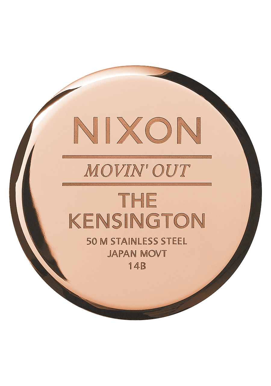Kensington Leather Rose Gold Navy View 4