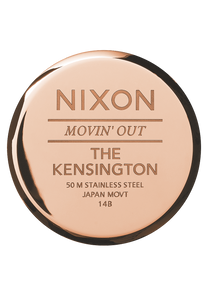 Kensington Leather Rose Gold Navy View 4
