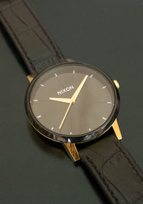 Kensington Leather Gold Black White View 7