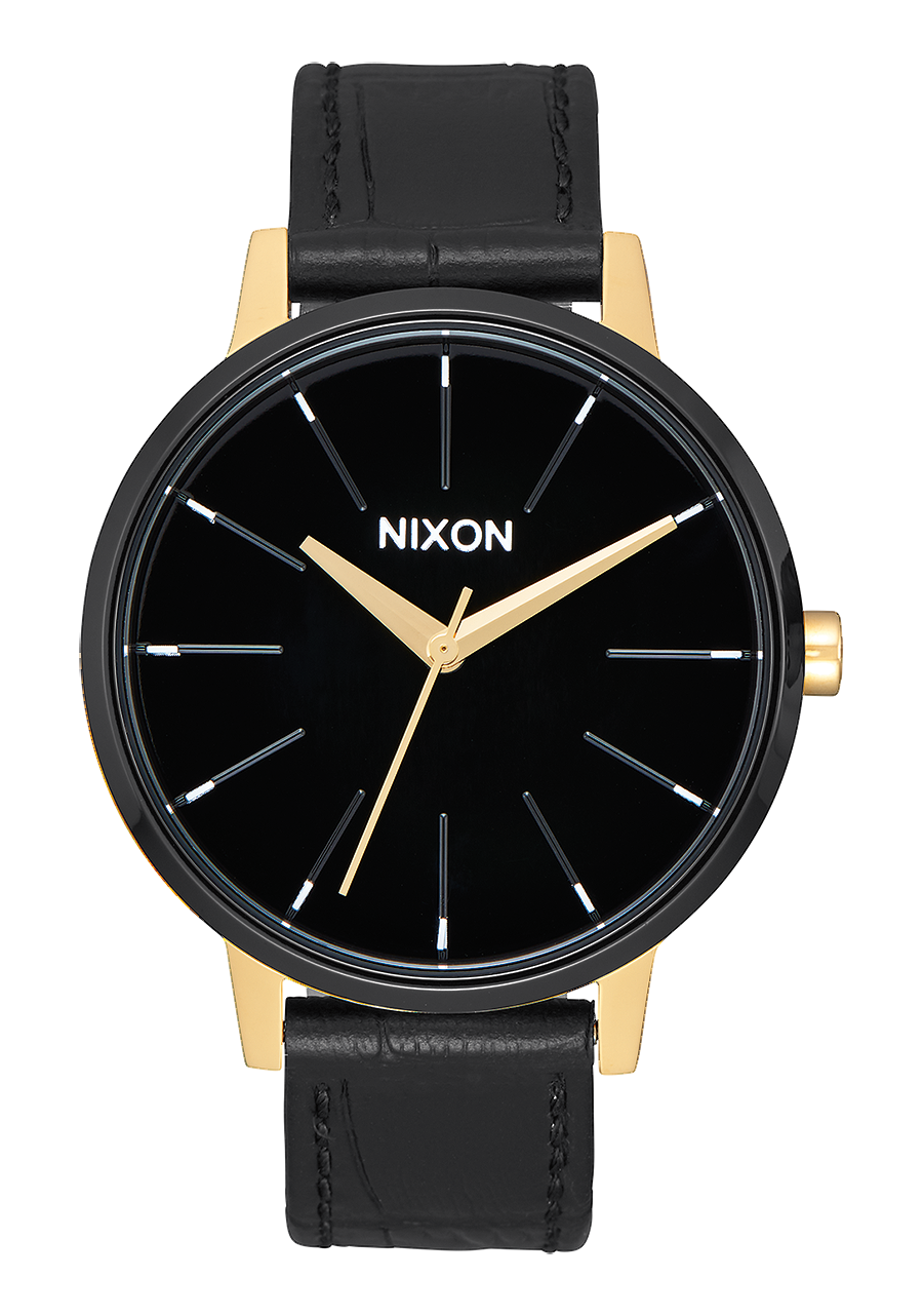 Kensington Leather Gold Black White View 1