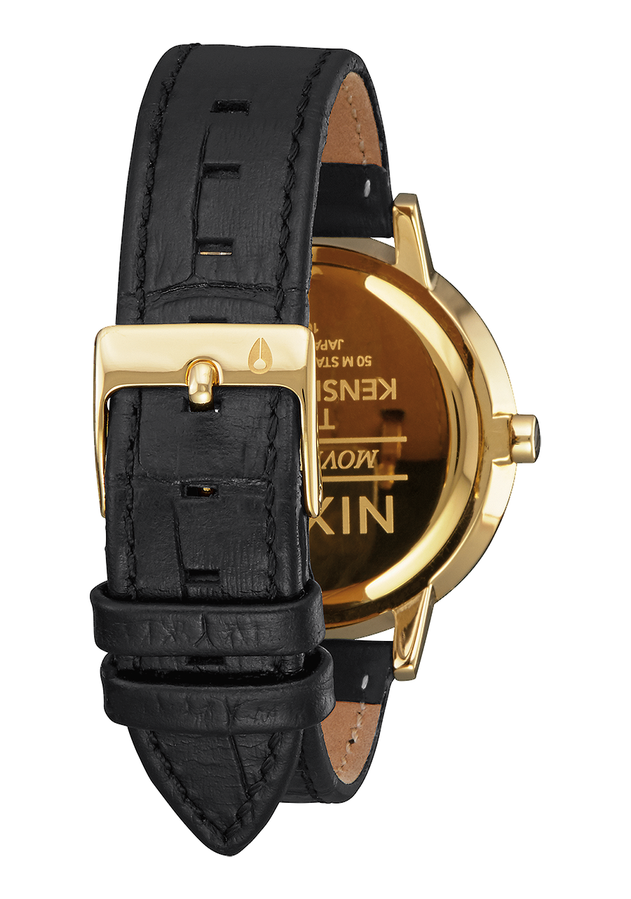 Kensington Leather Gold Black White View 3