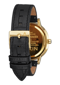 Kensington Leather Gold Black White View 3
