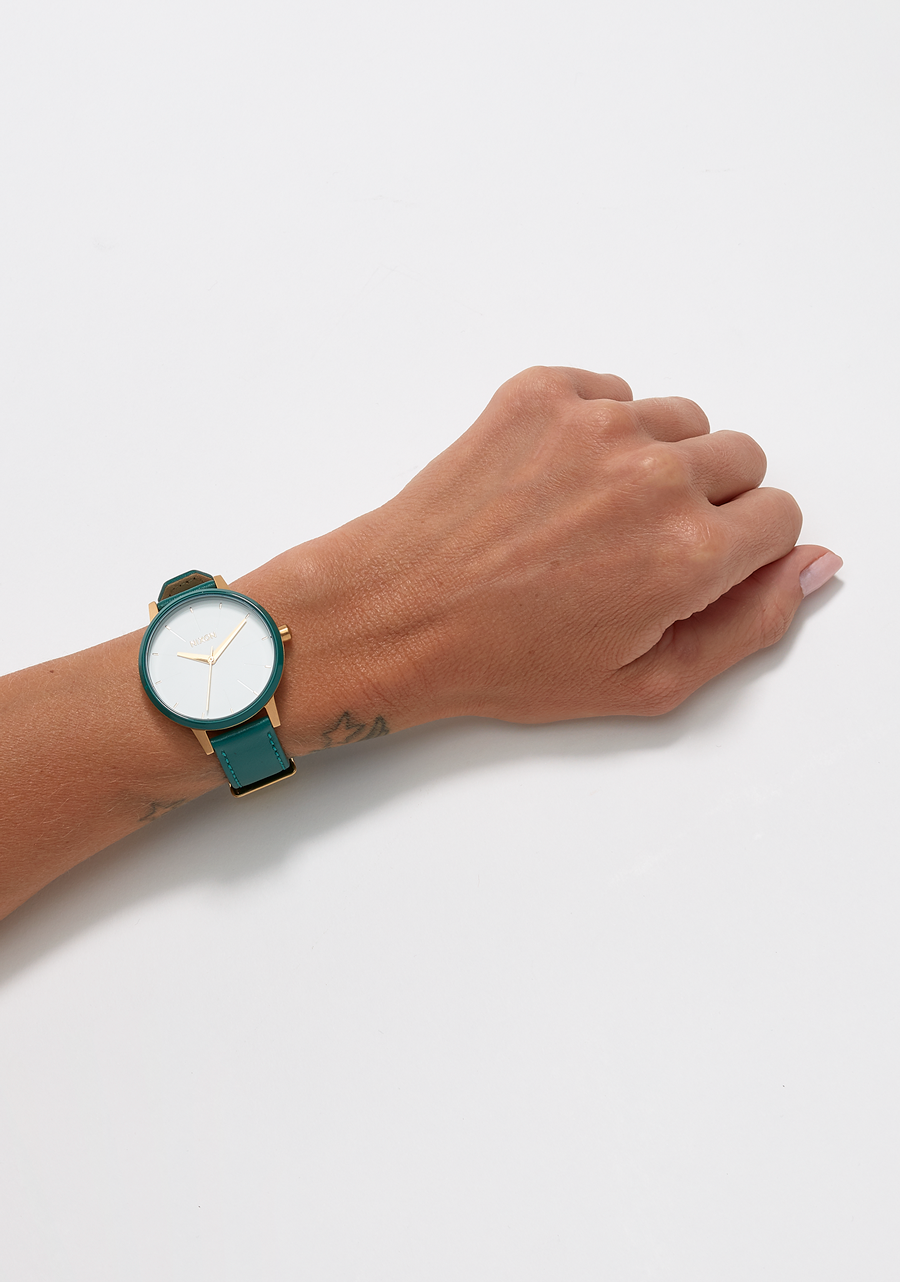 Kensington Leather Gold White Teal View 5