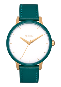 Kensington Leather Gold White Teal View 1