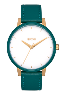 Kensington Leather Gold White Teal