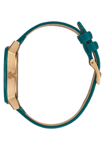 Kensington Leather Gold White Teal View 2