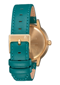 Kensington Leather Gold White Teal View 3