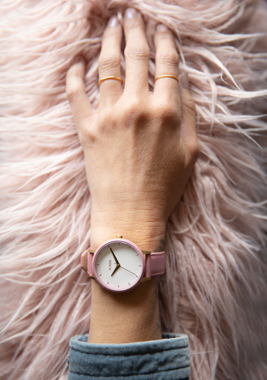 Kensington Leather Gold White Pink View 6