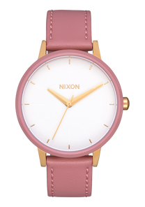 Kensington Leather Gold White Pink View 1