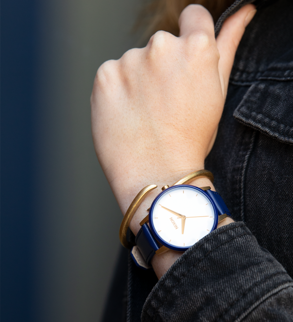 Kensington Leather Gold White Indigo