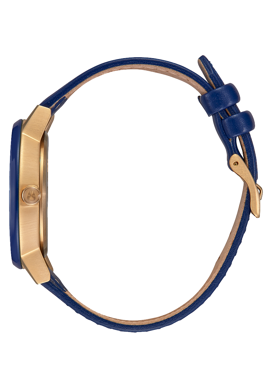 Kensington Leather Gold White Indigo View 2