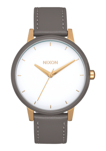 Kensington Leather Gold White Gray View 1