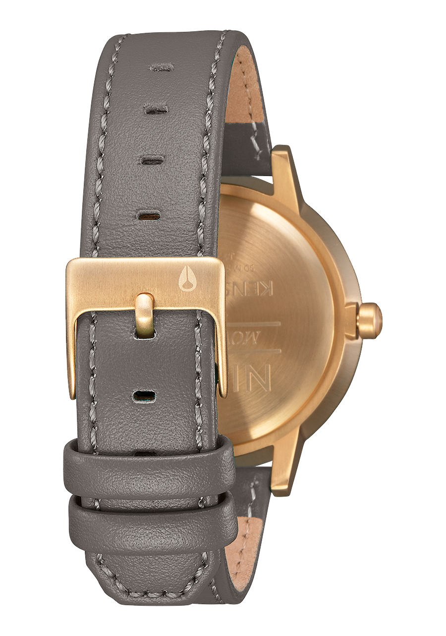 Kensington Leather Gold White Gray View 3