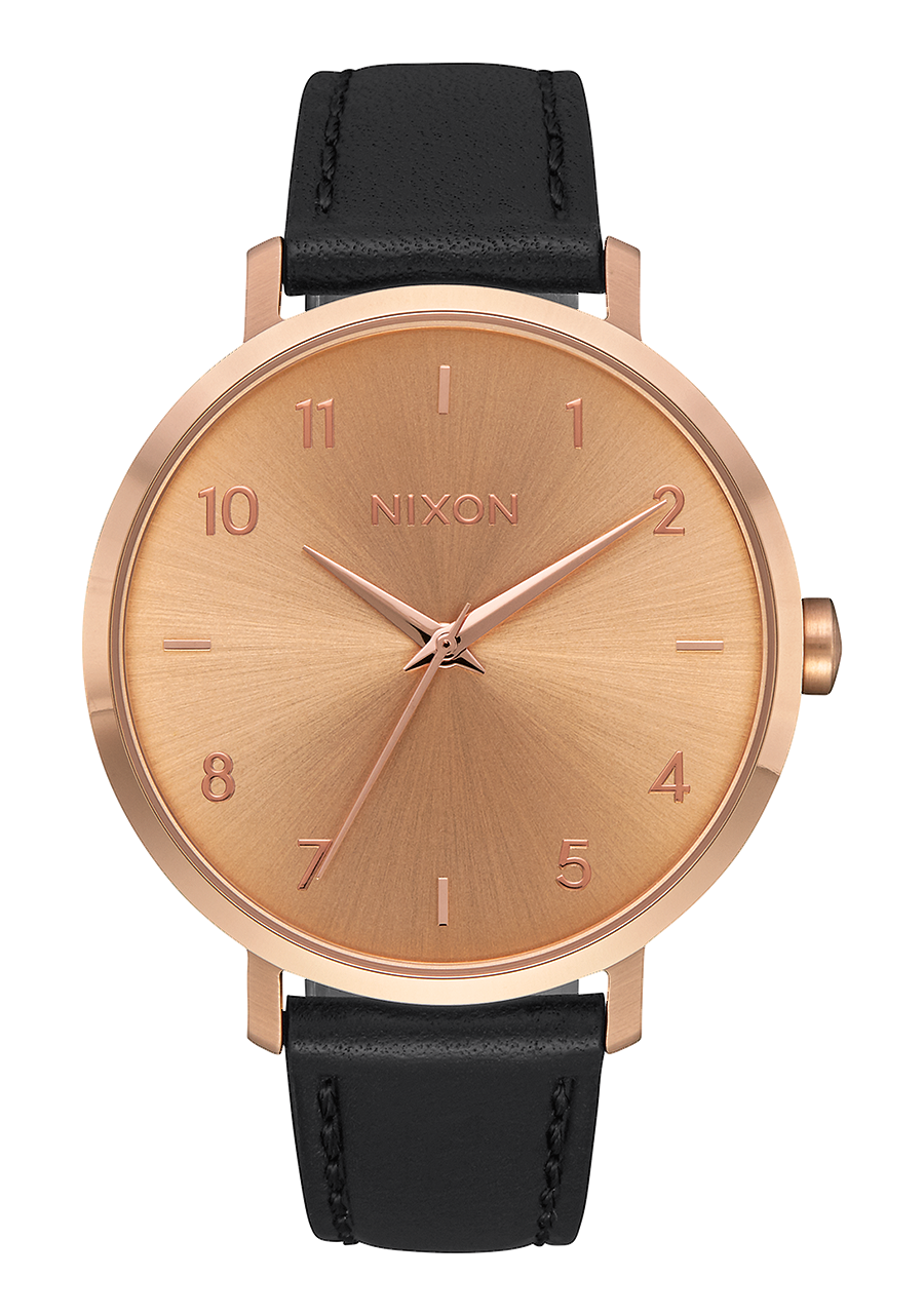 Arrow Leather Rose Gold Black View 1