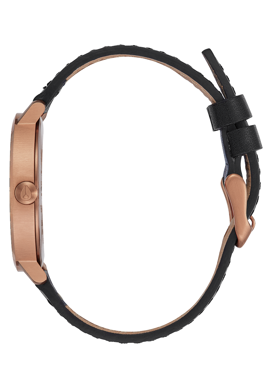 Arrow Leather Rose Gold Black View 2