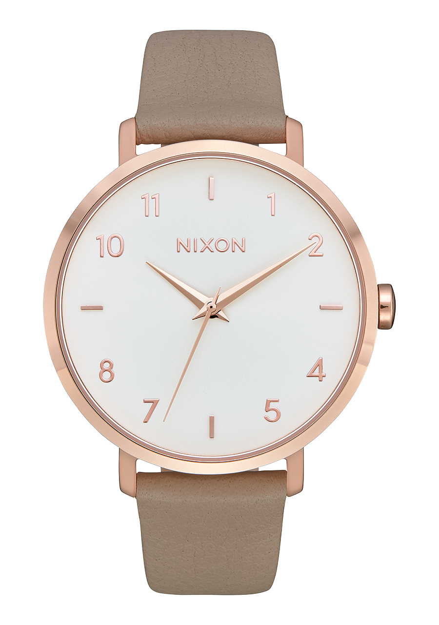 Arrow Leather Rose Gold Gray View 1