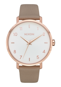 Arrow Leather Rose Gold Gray View 1