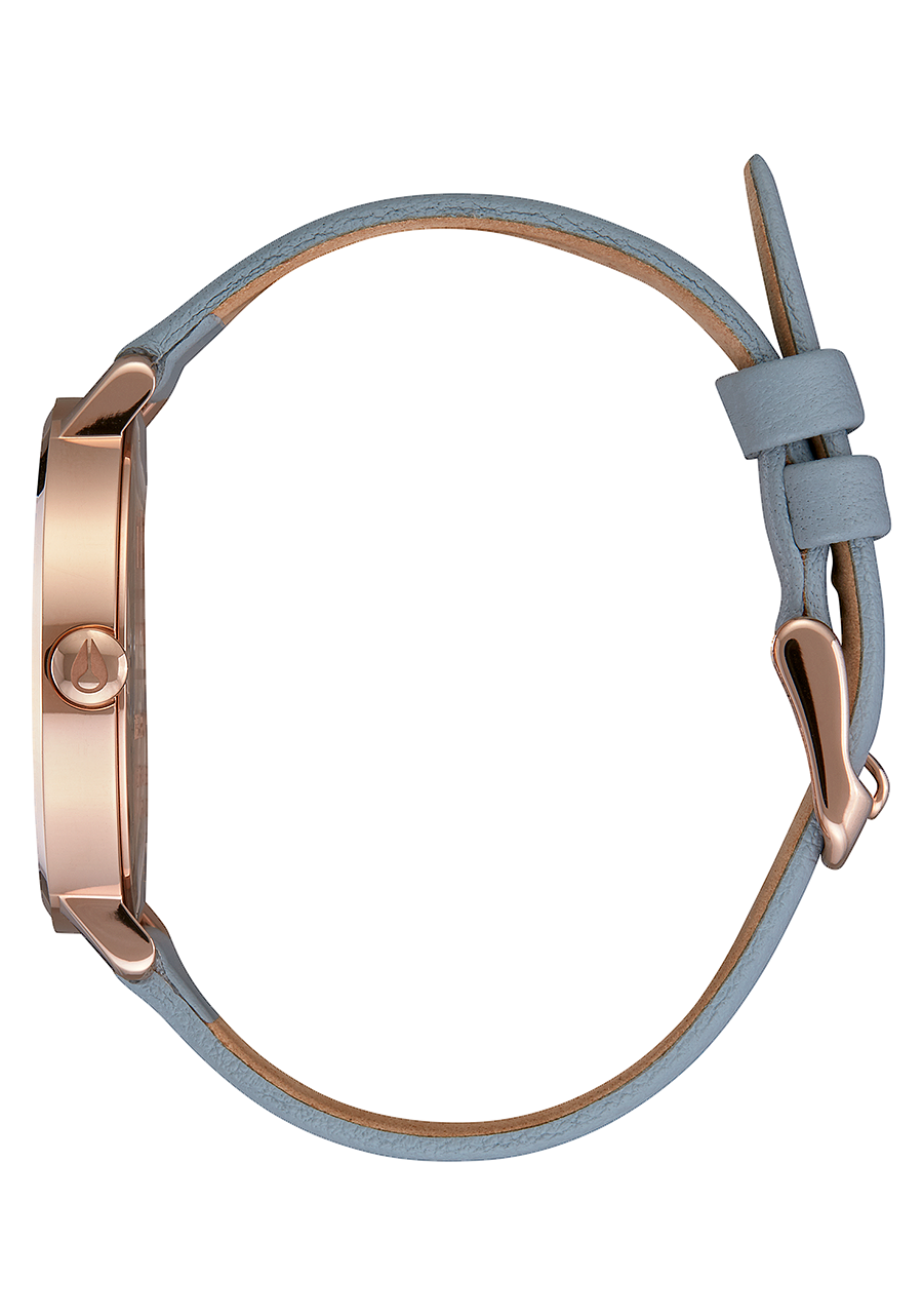 Arrow Leather Rose Gold Blue View 2